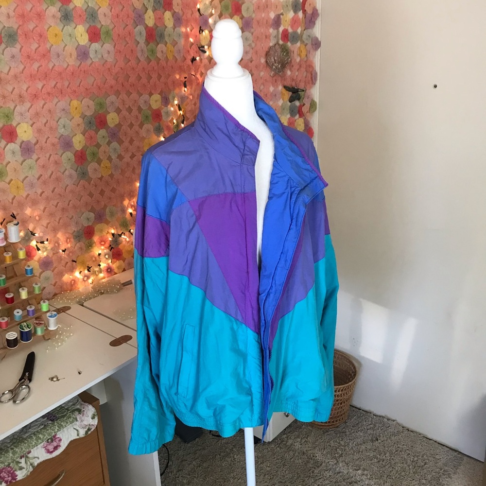 80s style workout jacket